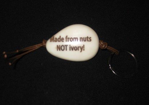 Tagua Nut (white) Keychain (1-side engraving)