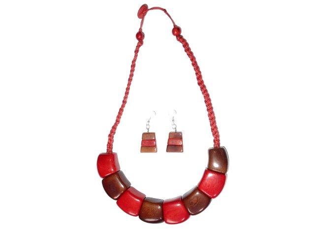 Tagua Block Necklace